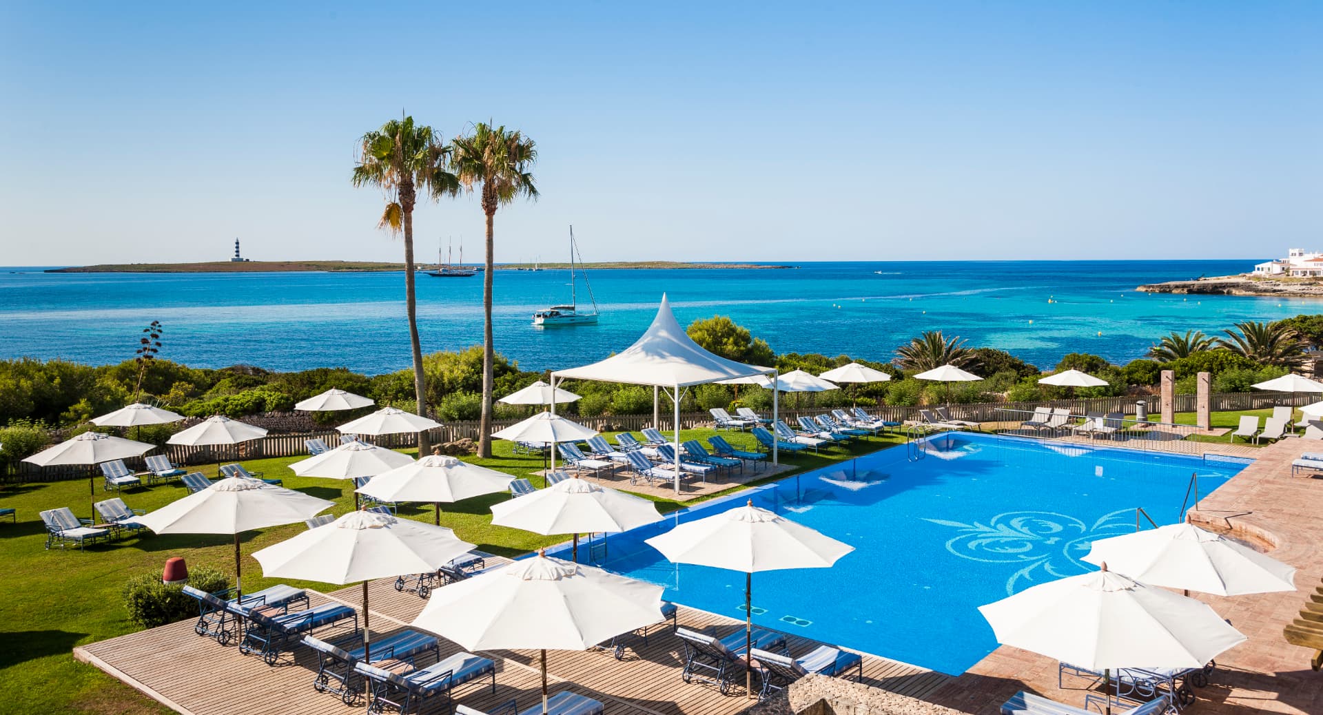 Terraza Sa Talaia con piscina y vistas al mar, Insotel Punta Prima