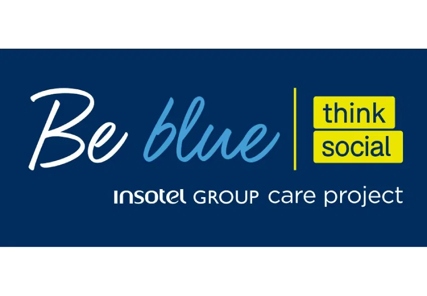 Logo Be Blue Think Social — Insotel Group care project